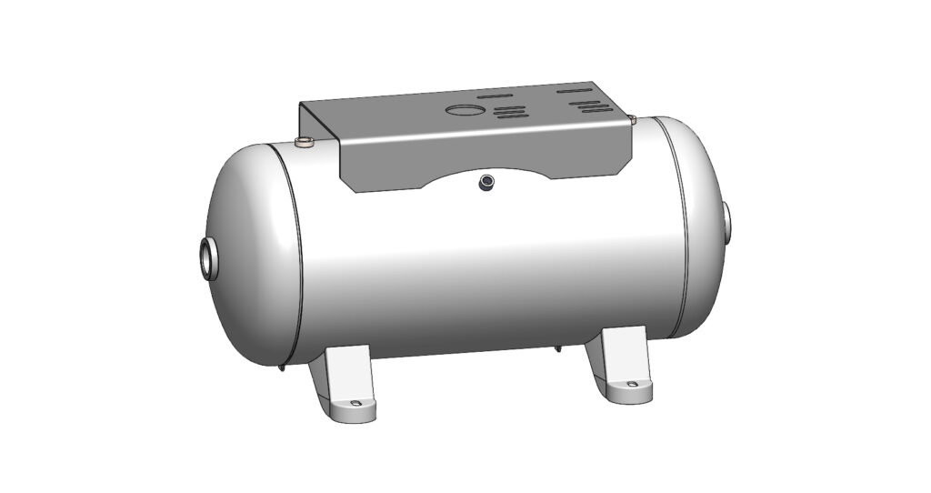 20 Gallon 200 PSI Horizontal Air Tank with Feet+top plate by