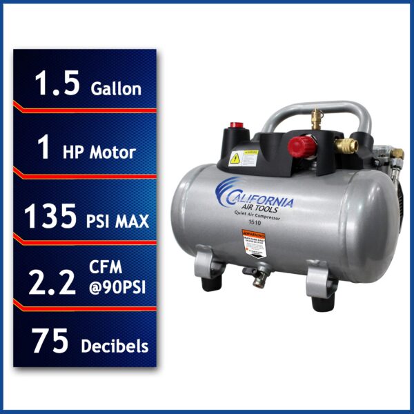 California Air Tools 1510 Quiet Air Compressor - Image 2