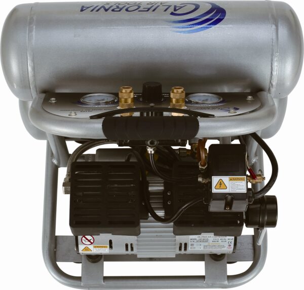 California Air Tools 1.0 Hp, 4.6 Gal. Steel Twin Tank Ultra Quiet & Oil-Free Air Compressor - Image 10
