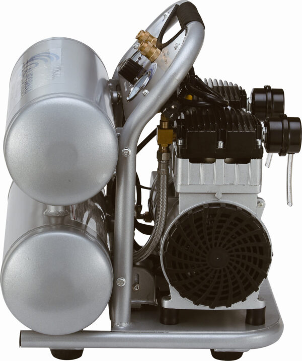 California Air Tools 2.0 Hp, 4.0 Gal. Aluminum Twin Tank Ultra Quiet  & Oil-Free Air Compressor - Image 3