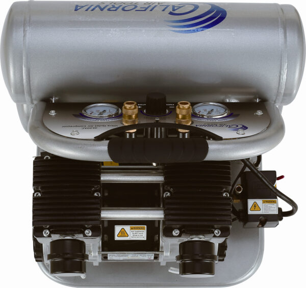 California Air Tools 2.0 Hp, 4.0 Gal. Aluminum Twin Tank Ultra Quiet  & Oil-Free Air Compressor - Image 5