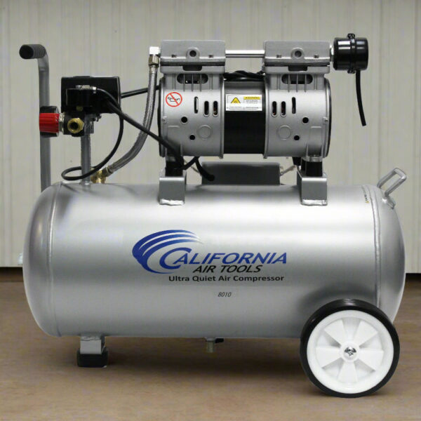 California Air Tools 1.0 Hp, 8.0 Gal. Steel Tank Ultra Quiet & Oil-Free Air Compressor - Image 2