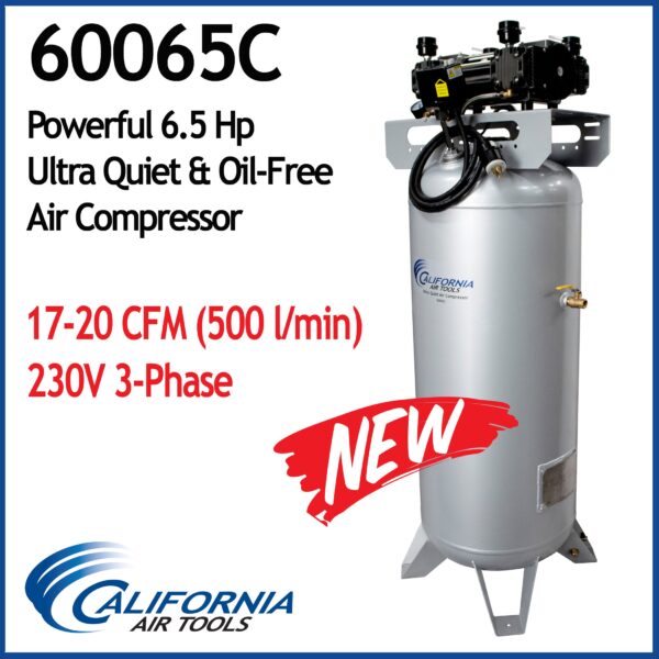 California Air Tools 60 gal 6.5 HP 3-phase Air Compressor - Image 10