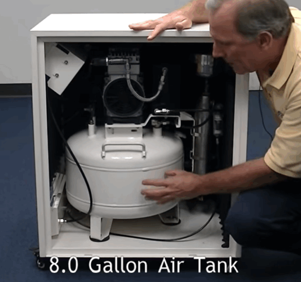 California Air Tools 1.0 Hp 8.0 Gal. Steel Tank Ultra Quiet & Oil-Free Air Compressor with Air Dryer in Sound Proof Cabinet - Image 8
