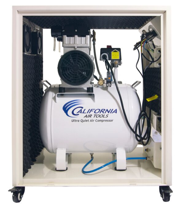 California Air Tools 2.0 Hp 10.0 Gal. Steel Tank Ultra Quiet & Oil-Free Air Compressor in Sound Proof Cabinet - Image 2