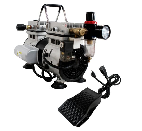 California Air Tools 1.0 Hp Tankless Ultra Quiet & Oil-Free Air Compressor with Power Pedal - Image 2