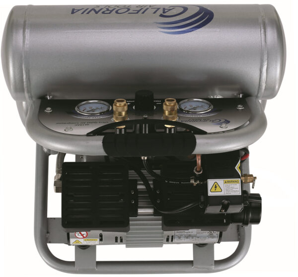 California Air Tools 1.0 Hp, 4.6 Gal. Portable Aluminum Twin Tank Ultra Quiet & Oil-Free Air Compressor - Image 7
