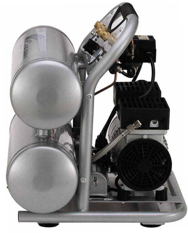 California Air Tools 1.0 Hp, 4.6 Gal. Portable Aluminum Twin Tank Ultra Quiet & Oil-Free Air Compressor - Image 11