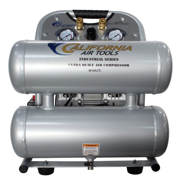 California Air Tools 1.0 Hp, 4.6 Gal. Aluminum Twin Tank Ultra Quiet & Oil-Free Air Compressor - Image 3