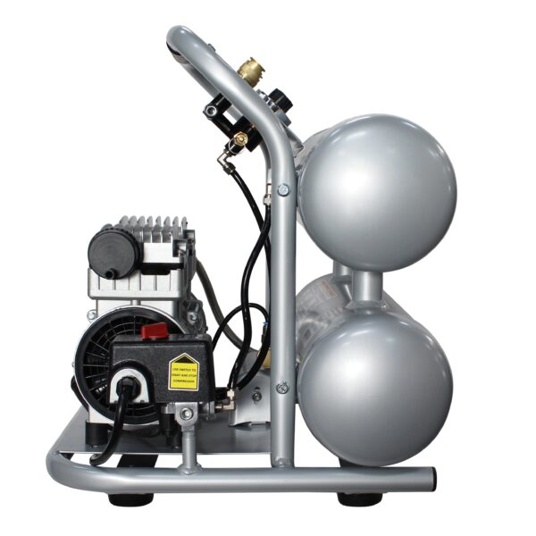 California Air Tools 1.0 Hp, 4.6 Gal. Aluminum Twin Tank Ultra Quiet & Oil-Free Air Compressor - Image 4