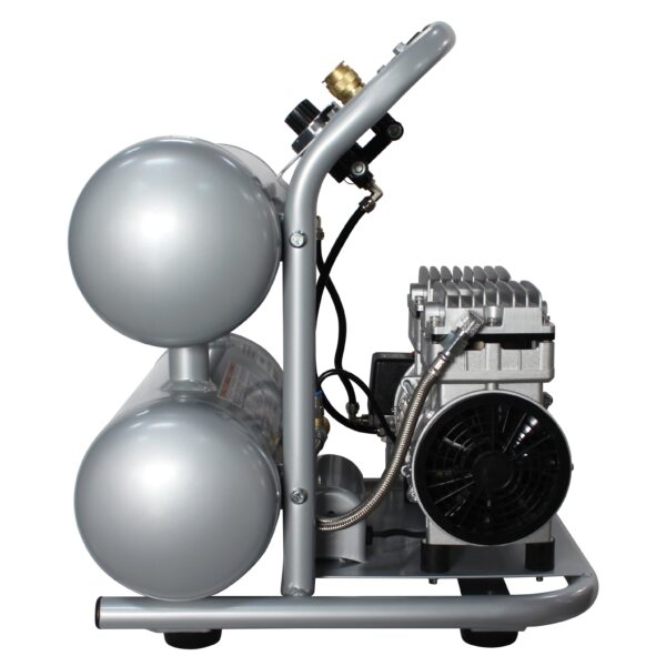 California Air Tools 1.0 Hp, 4.6 Gal. Aluminum Twin Tank Ultra Quiet & Oil-Free Air Compressor - Image 5