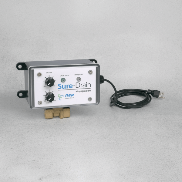 Air System Products Sure Drain w/ Strainer, 1/2", 115V, YS61212